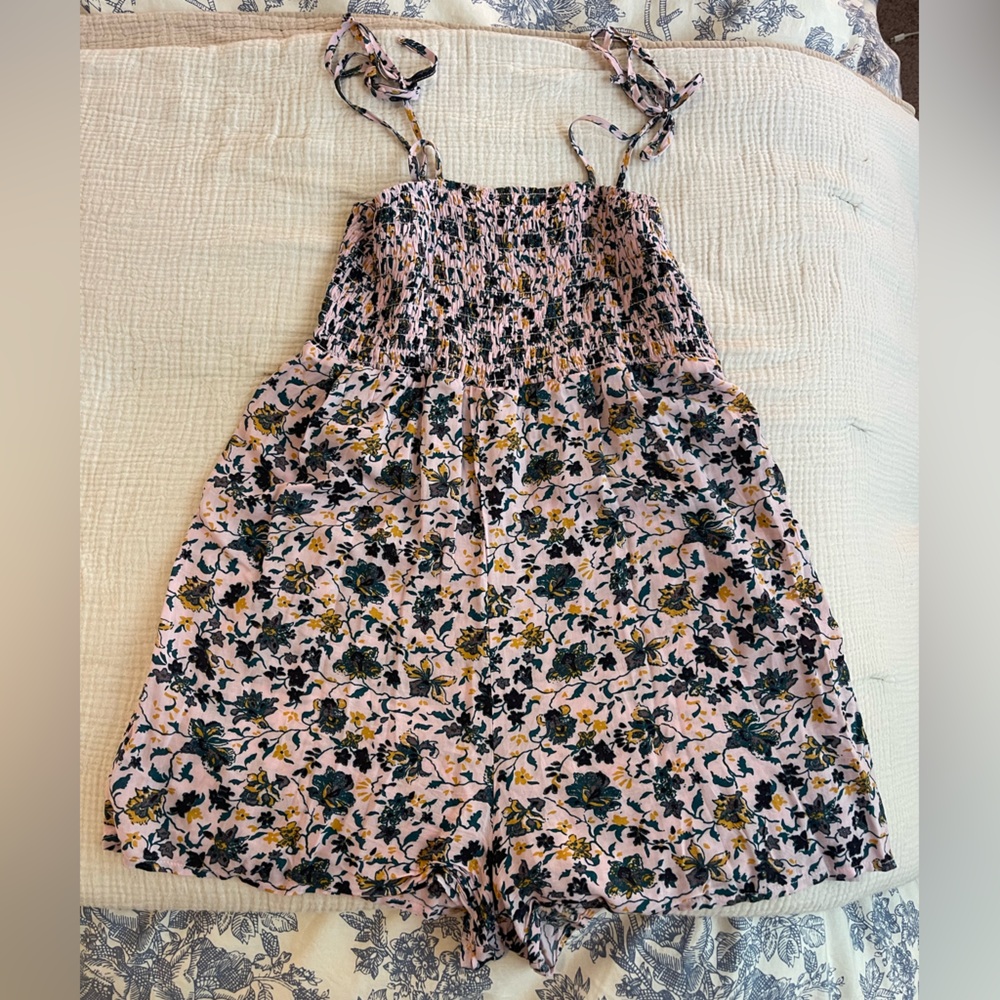 Pink & Green Floral Romper